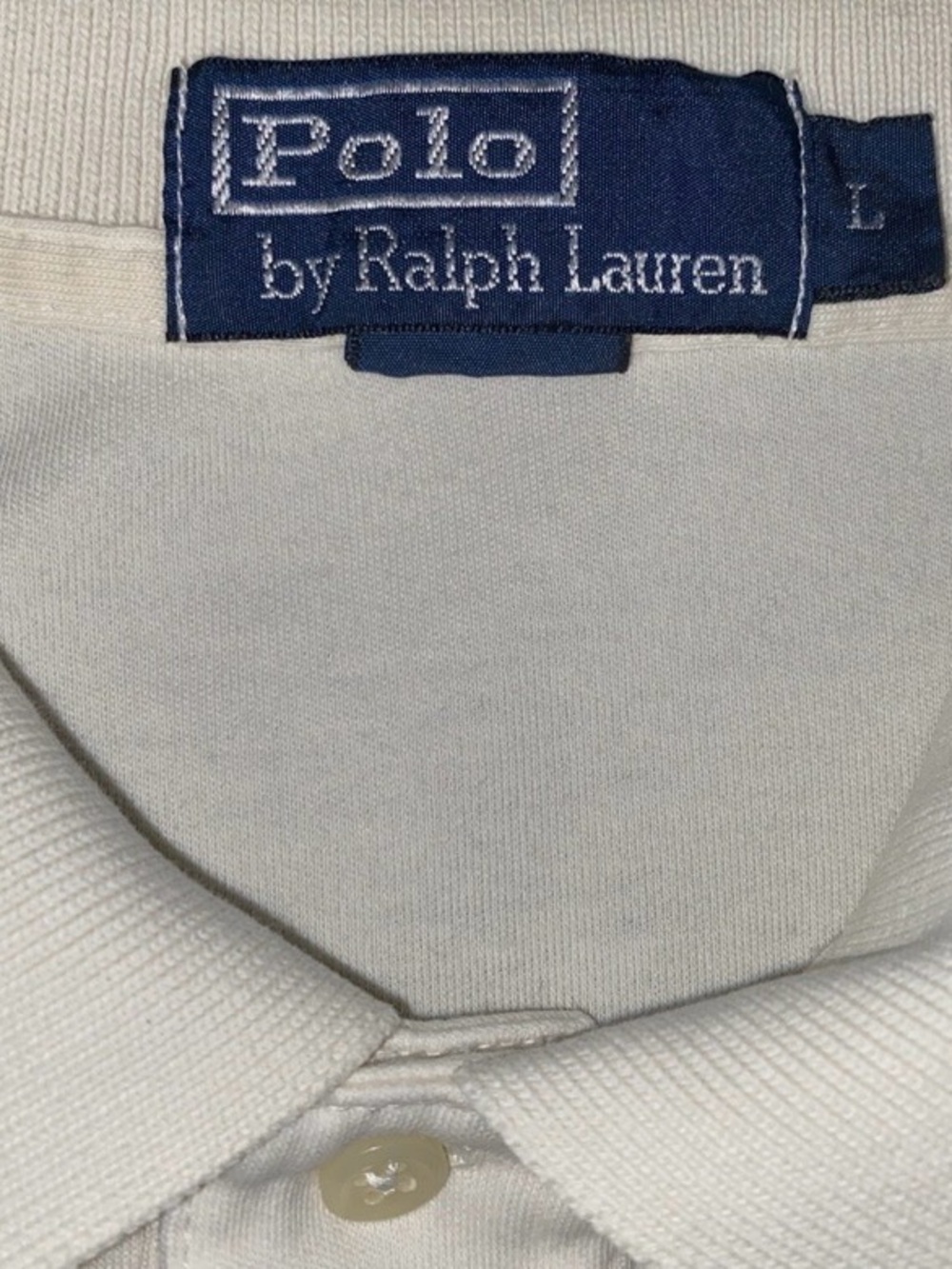 Ralph Lauren white polo large - Picture 3 of 4
